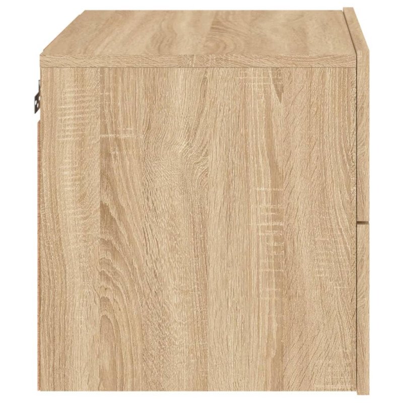 vidaXL Nástenné nočné skrinky s LED osvetlením 2 ks dub sonoma