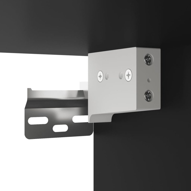 vidaXL Nástenné nočné skrinky s LED osvetlením 2 ks čierne