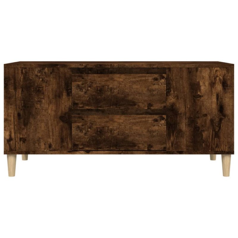 vidaXL TV skrinka dymový dub 102x44,5x50 cm spracované drevo