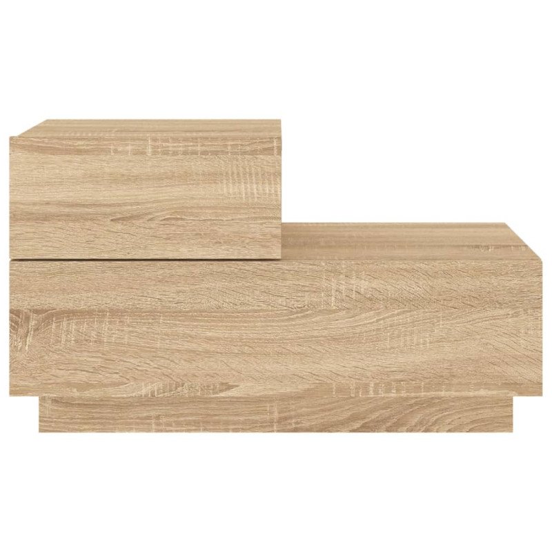 vidaXL Nočný stolík s LED svetlami dub sonoma 70x36x40,5 cm