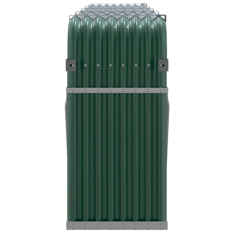 vidaXL Držiak na polená zelený 300x45x100 cm pozinkovaná oceľ