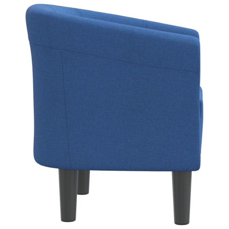 vidaXL Klubové kreslo modrá látka