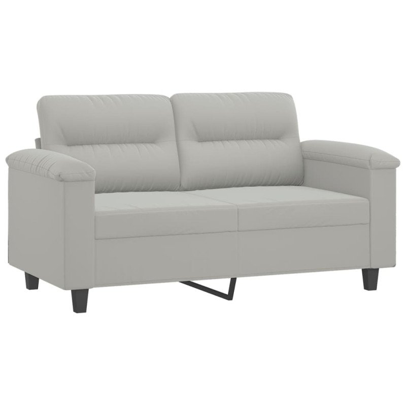 vidaXL 2-miestna pohovka bledosivá 120 cm mikrovlákno