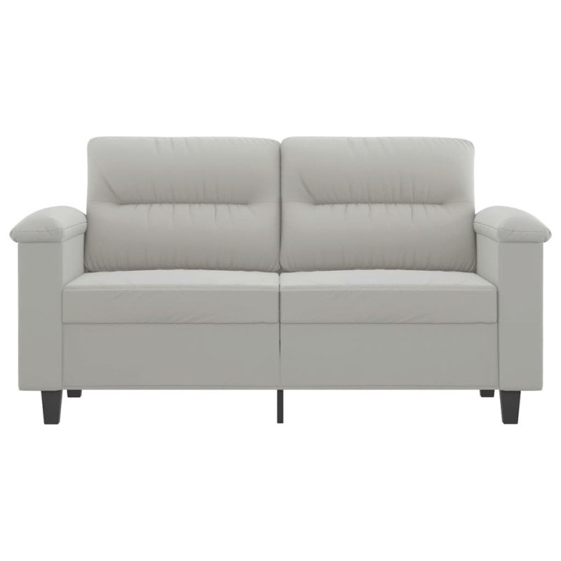 vidaXL 2-miestna pohovka bledosivá 120 cm mikrovlákno