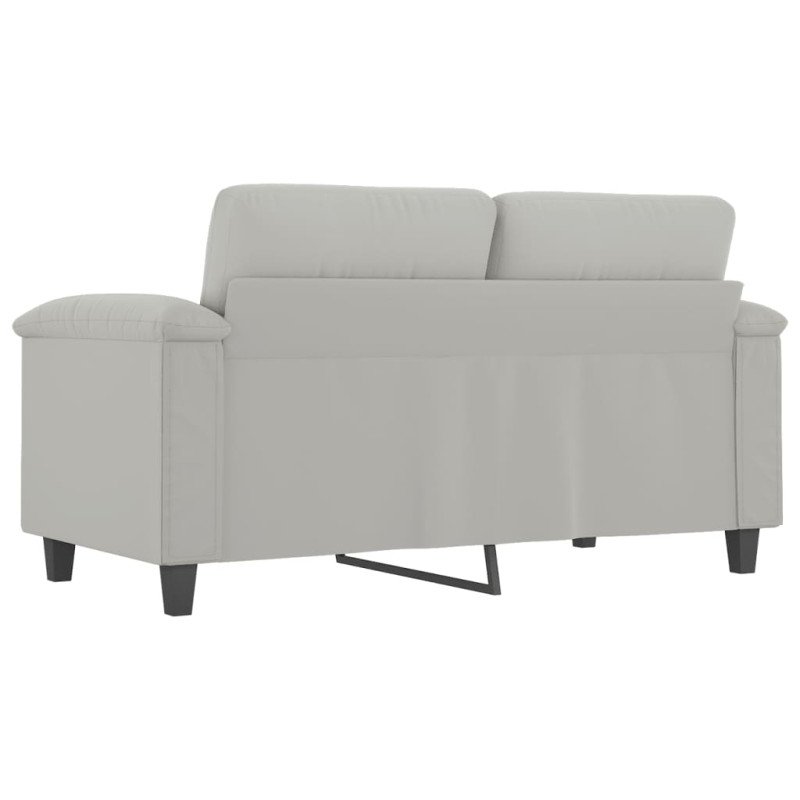 vidaXL 2-miestna pohovka bledosivá 120 cm mikrovlákno