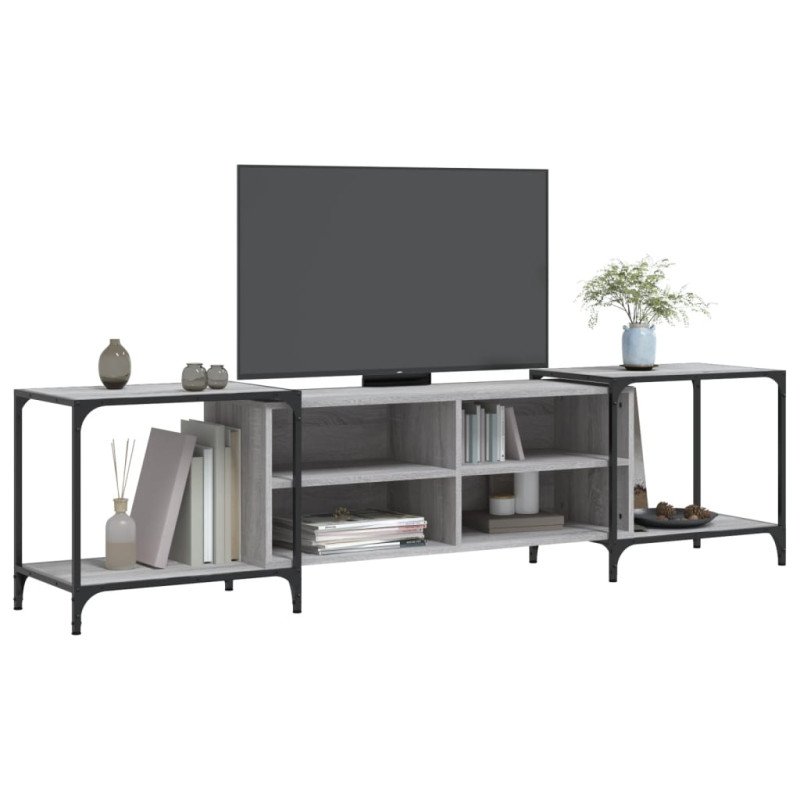 vidaXL TV skrinka sivá sonoma 203x37x50 cm kompozitné drevo