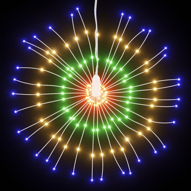 vidaXL Vianočné svietiace hviezdy 140 LED 8 ks viacfarebné 17 cm
