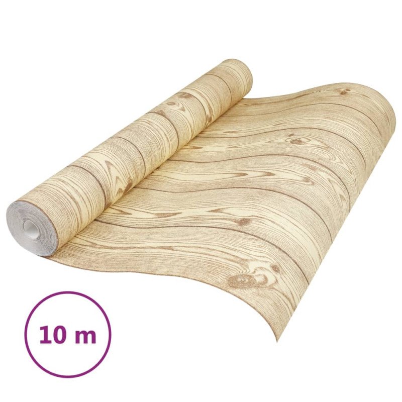 vidaXL Tapeta 3D potlač štruktúry dreva hnedá