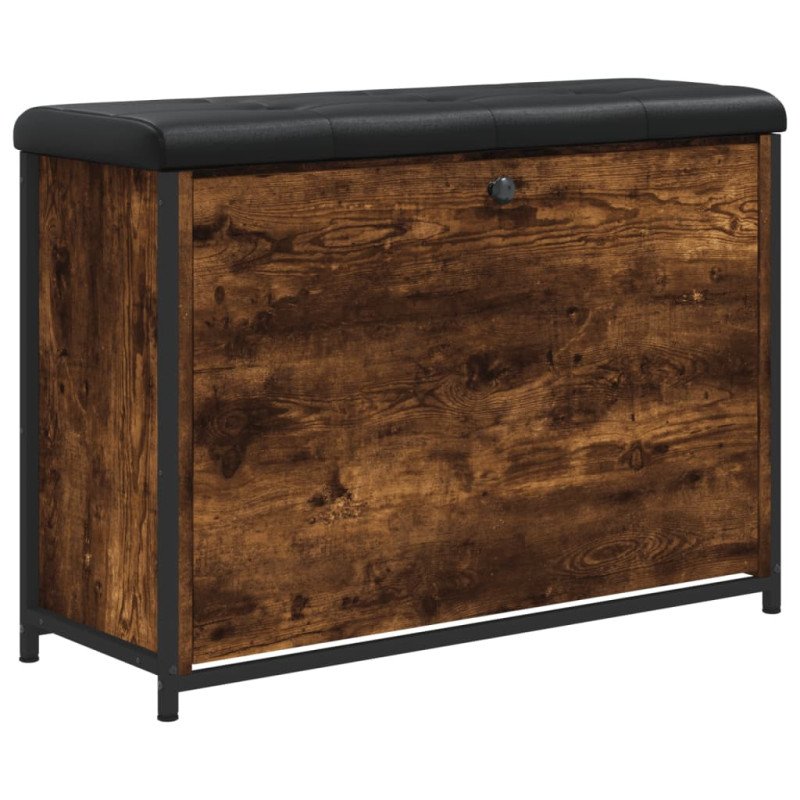 vidaXL Lavička na topánky s vyklápacou zásuvkou dymový dub 82x32x56 cm
