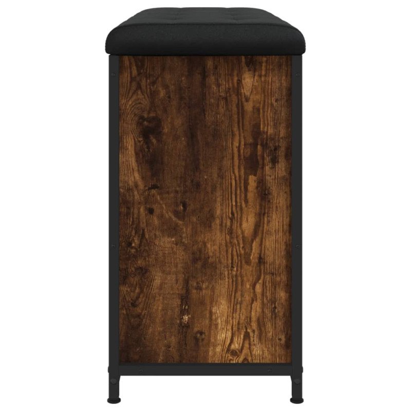 vidaXL Lavička na topánky s vyklápacou zásuvkou dymový dub 82x32x56 cm
