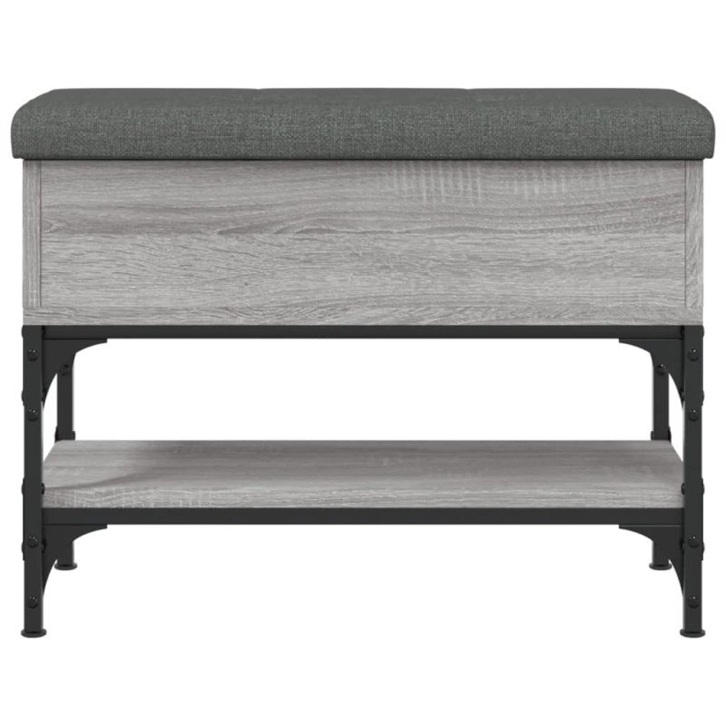 vidaXL Lavička na topánky sivá sonoma 62x32x45 cm kompozitné drevo