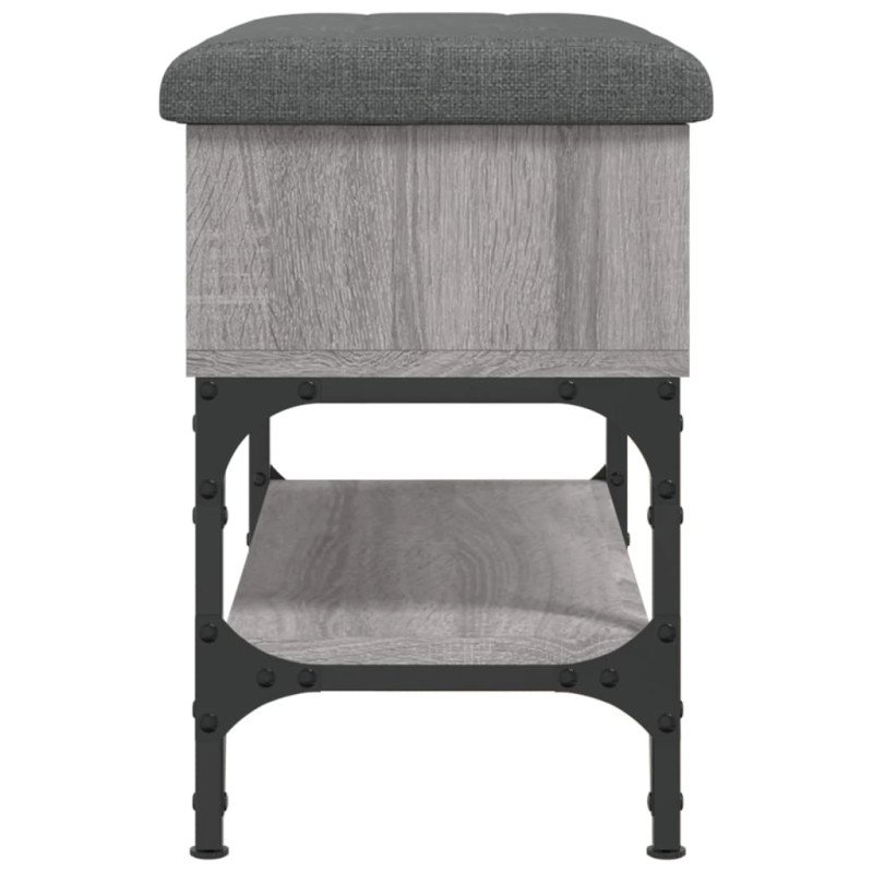vidaXL Lavička na topánky sivá sonoma 62x32x45 cm kompozitné drevo