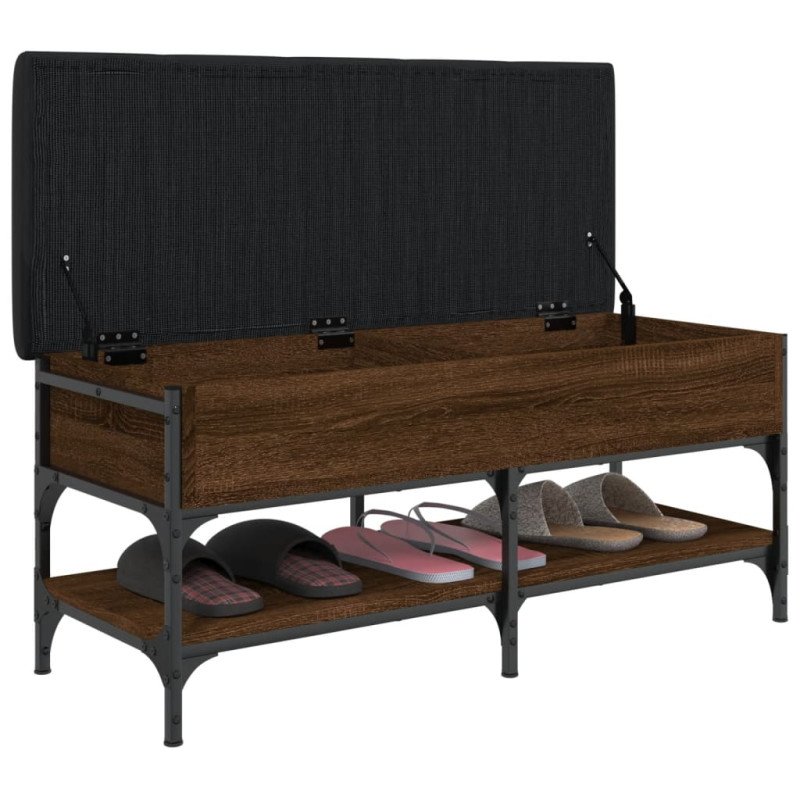 vidaXL Lavička na topánky hnedý dub 102x42x45 cm kompozitné drevo