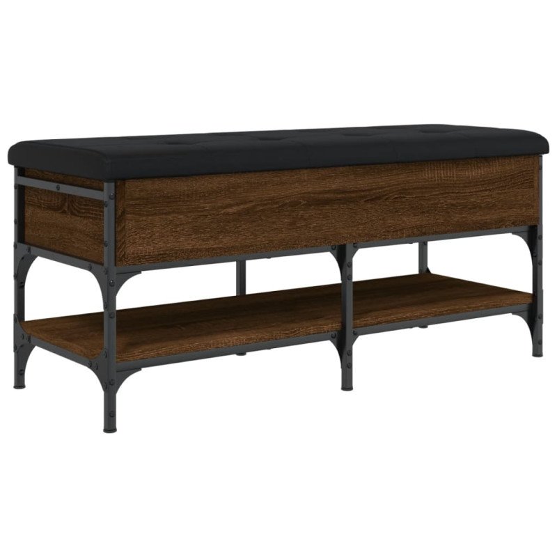 vidaXL Lavička na topánky hnedý dub 102x42x45 cm kompozitné drevo