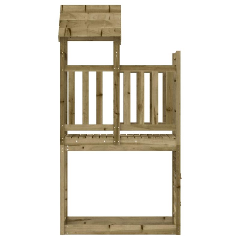 vidaXL Hracia veža s lezeckou stenou 53x110,5x214 cm impregn. borovica