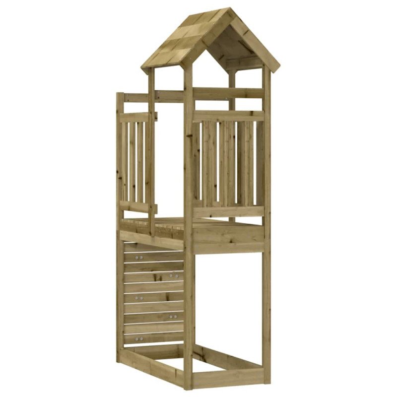 vidaXL Hracia veža s lezeckou stenou 53x110,5x214 cm impregn. borovica