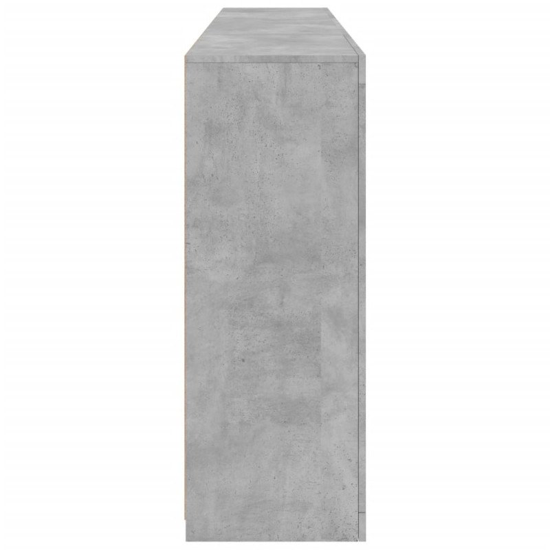 vidaXL Komoda s LED svetlami betónovo-sivá 202x37x100 cm