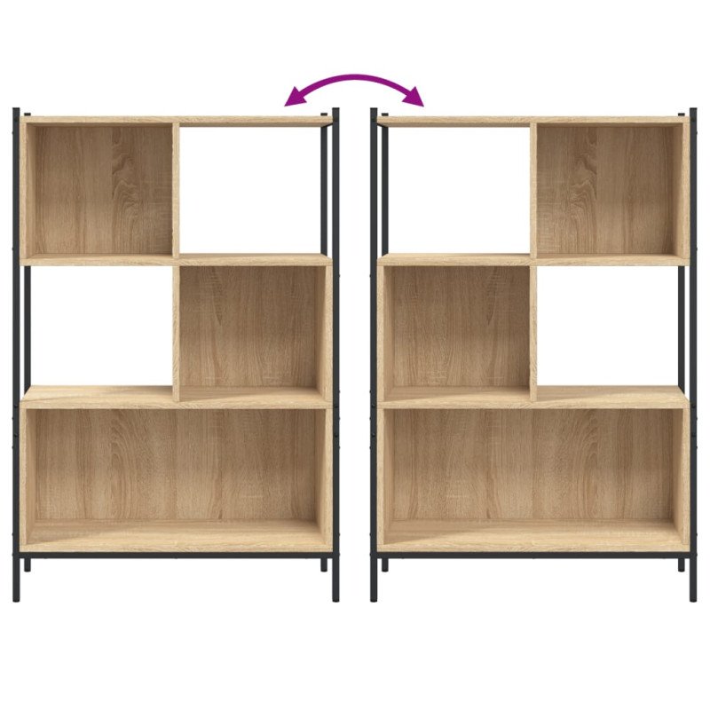 vidaXL Knižnica dub sonoma 72x28x109 cm kompozitné drevo
