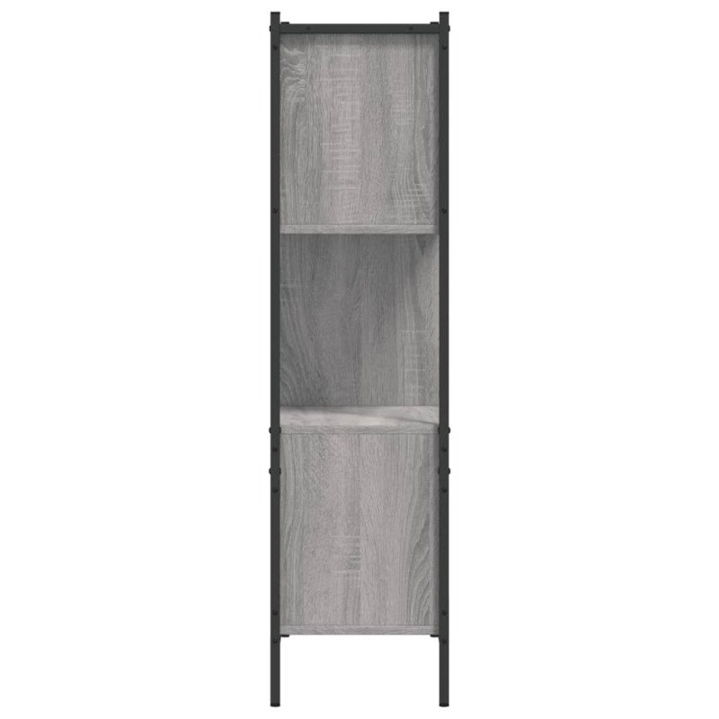 vidaXL Knižnica sivá sonoma 72x28x109 cm kompozitné drevo