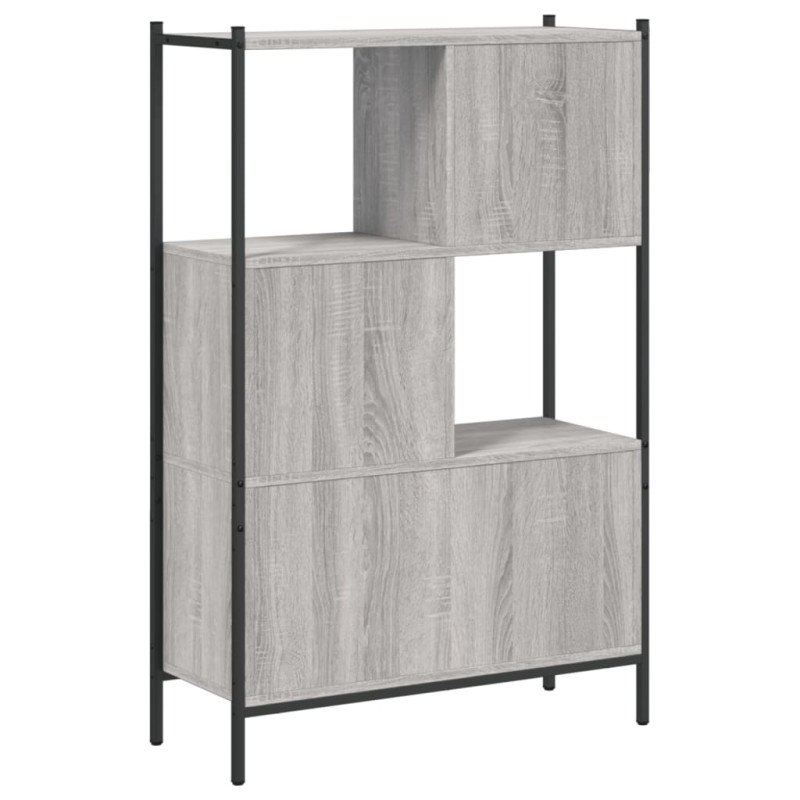 vidaXL Knižnica sivá sonoma 72x28x109 cm kompozitné drevo
