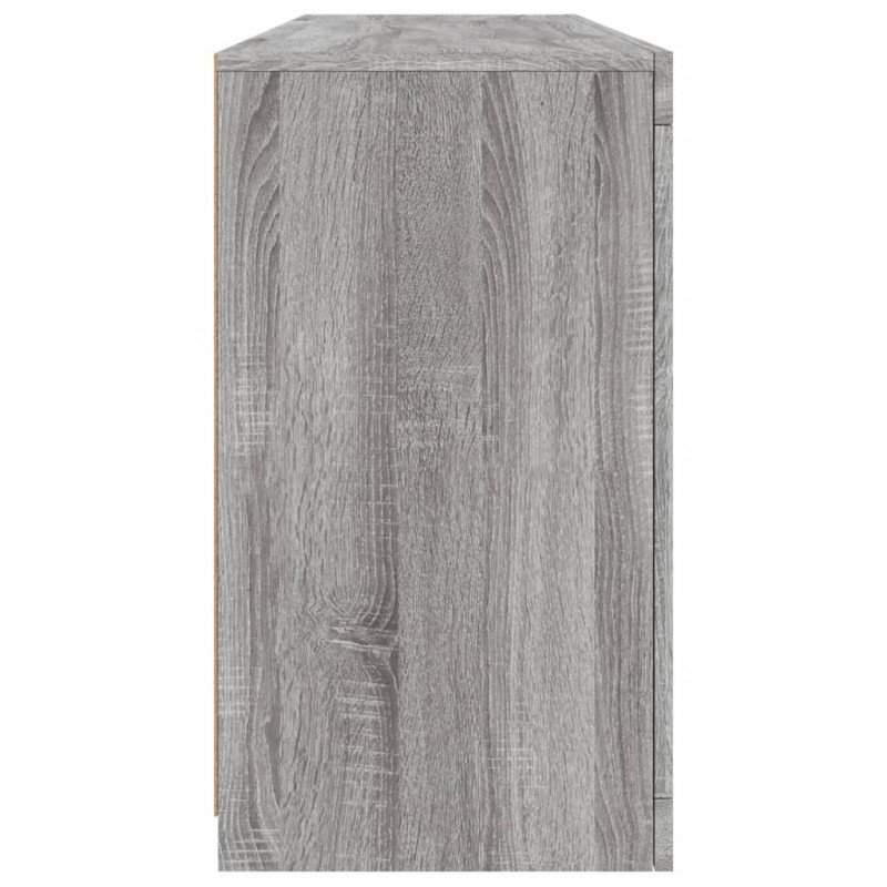 vidaXL Komoda s LED svetlami sivá sonoma 163x37x67 cm