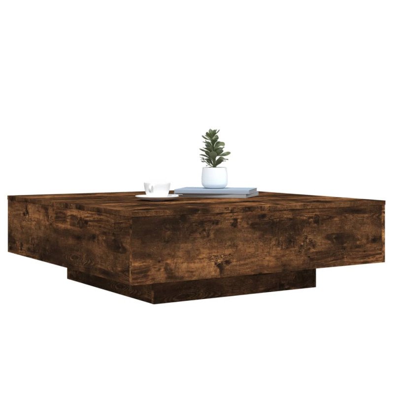 vidaXL Konferenčný stolík dymový dub 100x100x31 cm kompozitné drevo