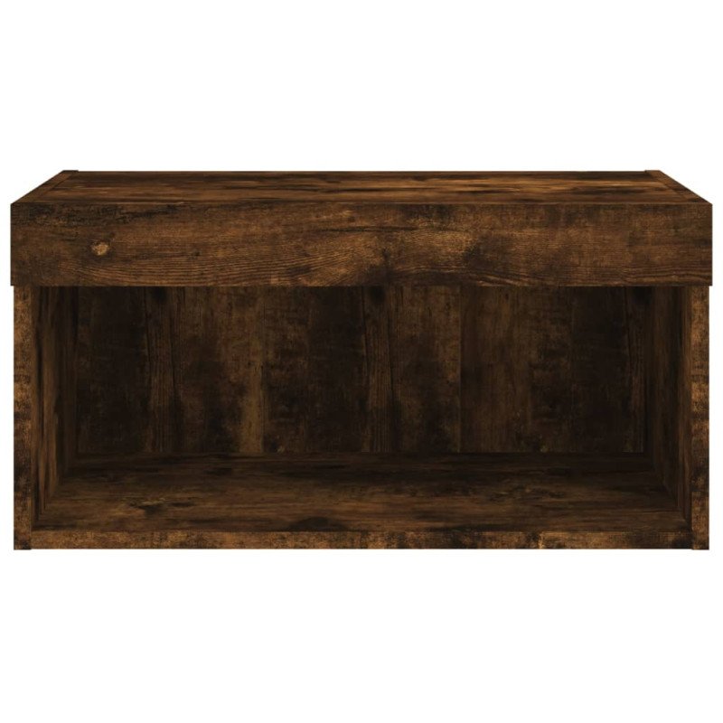vidaXL TV skrinka s LED svetlami dymový dub 60x30x30 cm
