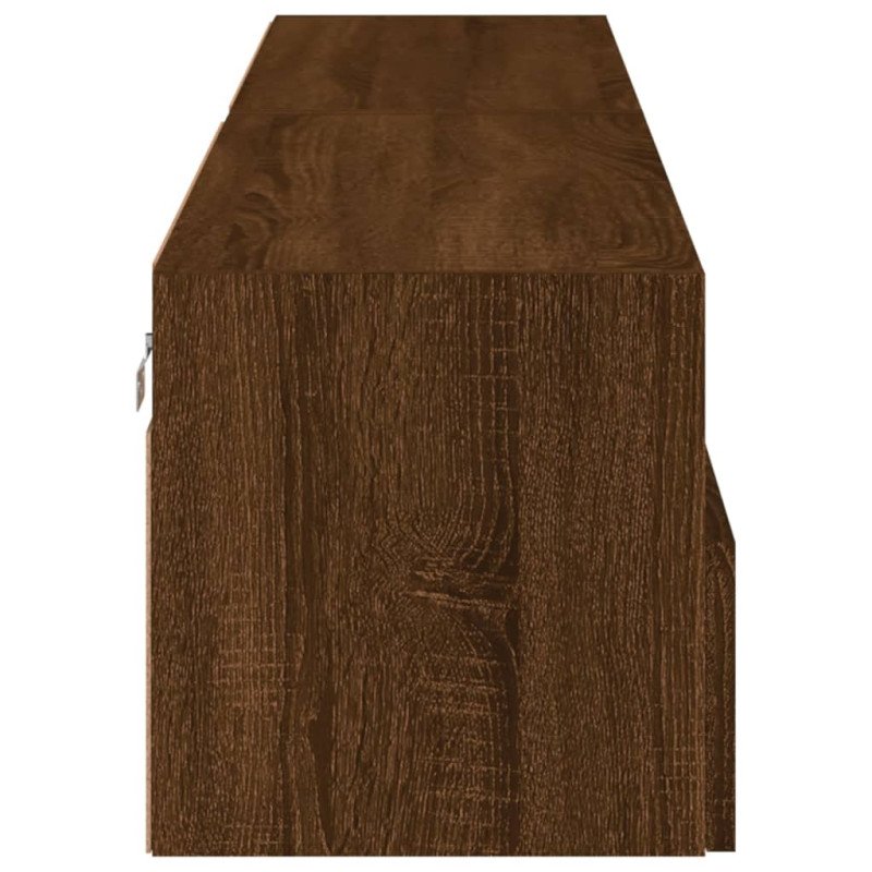 vidaXL TV nástenné skrinky 2 ks hnedý dub 80x30x30cm kompozitné drevo