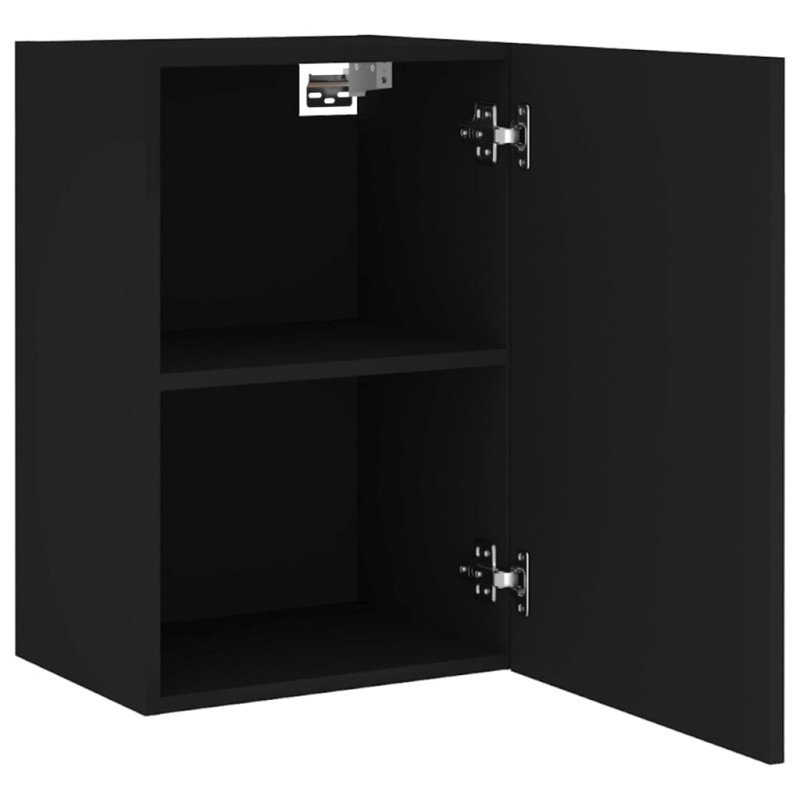 vidaXL TV nástenná skrinka čierna 40,5x30x60 cm kompozitné drevo
