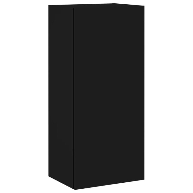 vidaXL TV nástenná skrinka čierna 40,5x30x90 cm kompozitné drevo