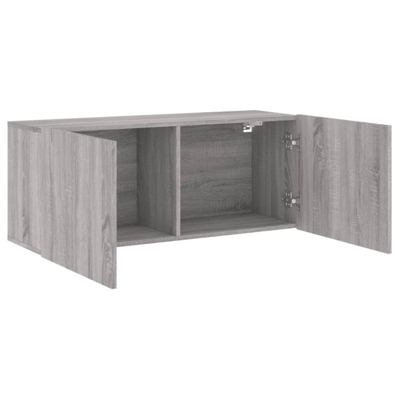 vidaXL TV skrinka nástenná sivá sonoma 100x30x41 cm