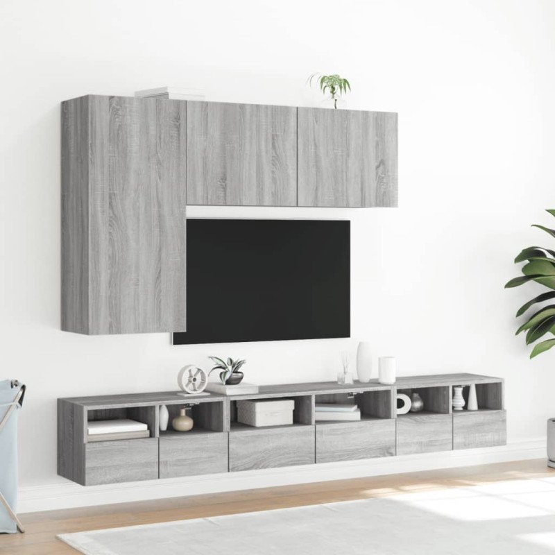 vidaXL TV skrinka nástenná sivá sonoma 100x30x41 cm
