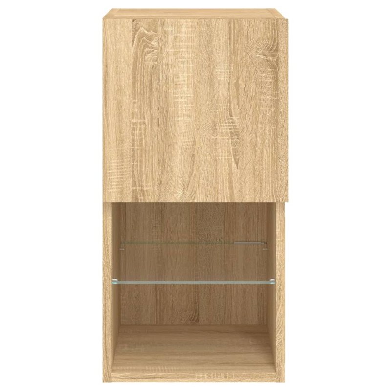 vidaXL TV skrinky s LED svetlami 2 ks dub sonoma 30,5x30x60 cm