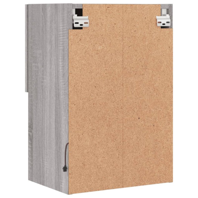 vidaXL TV skrinka s LED svetlami sivá sonoma 40,5x30x60 cm