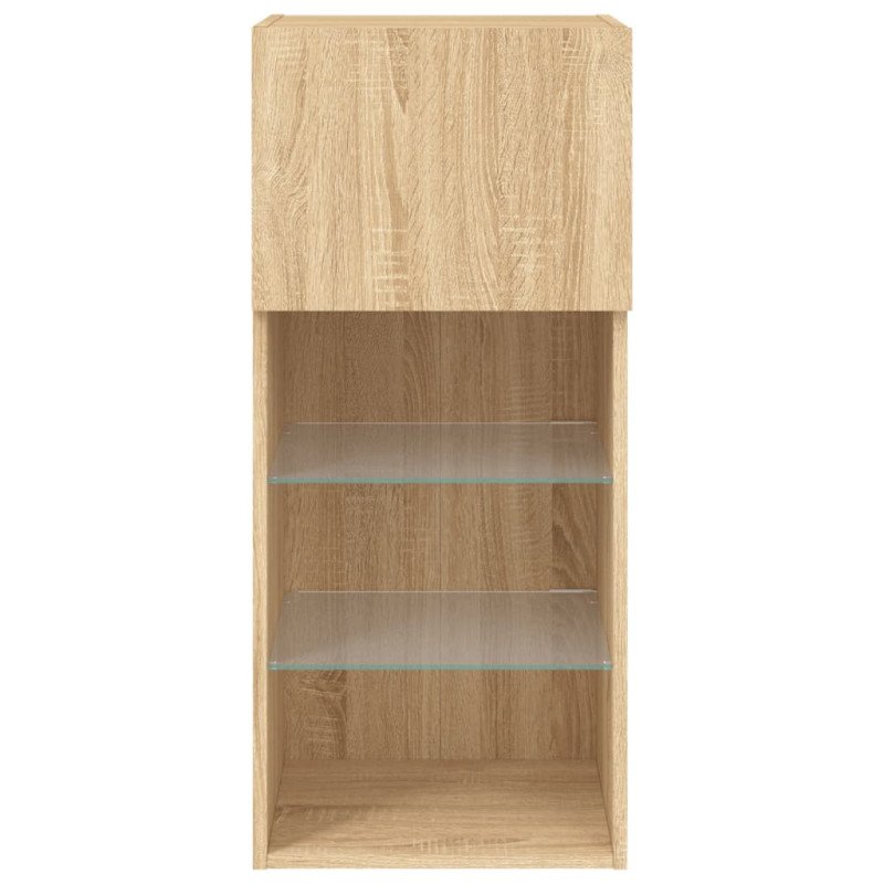 vidaXL TV skrinka s LED svetlami dub sonoma 40,5x30x90 cm