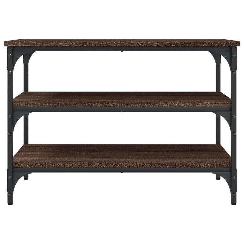 vidaXL Lavička na topánky hnedý dub 70x38,5x49 cm kompozitné drevo