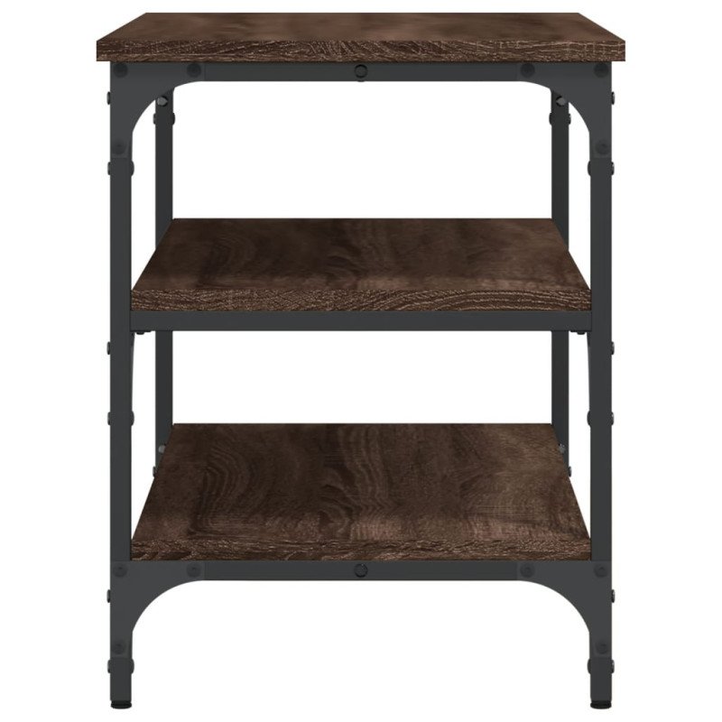 vidaXL Lavička na topánky hnedý dub 70x38,5x49 cm kompozitné drevo