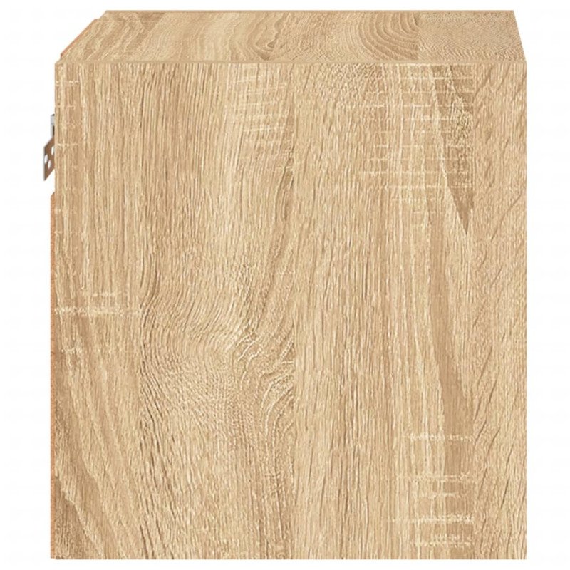 vidaXL TV nástenné skrinky s LED svetlami 2 ks dub sonoma 30x28,5x30cm