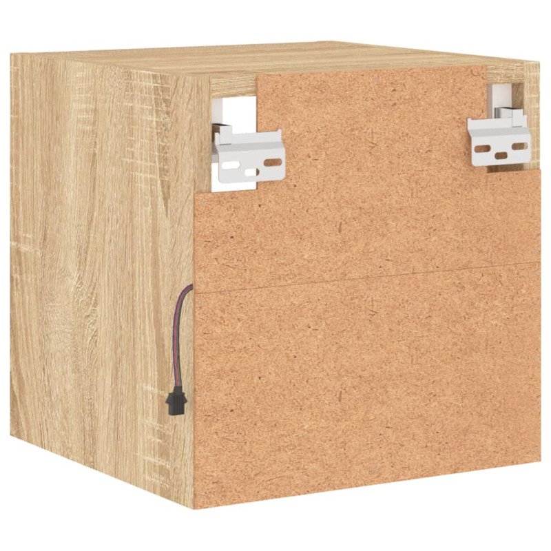 vidaXL TV nástenné skrinky s LED svetlami 2 ks dub sonoma 30x28,5x30cm