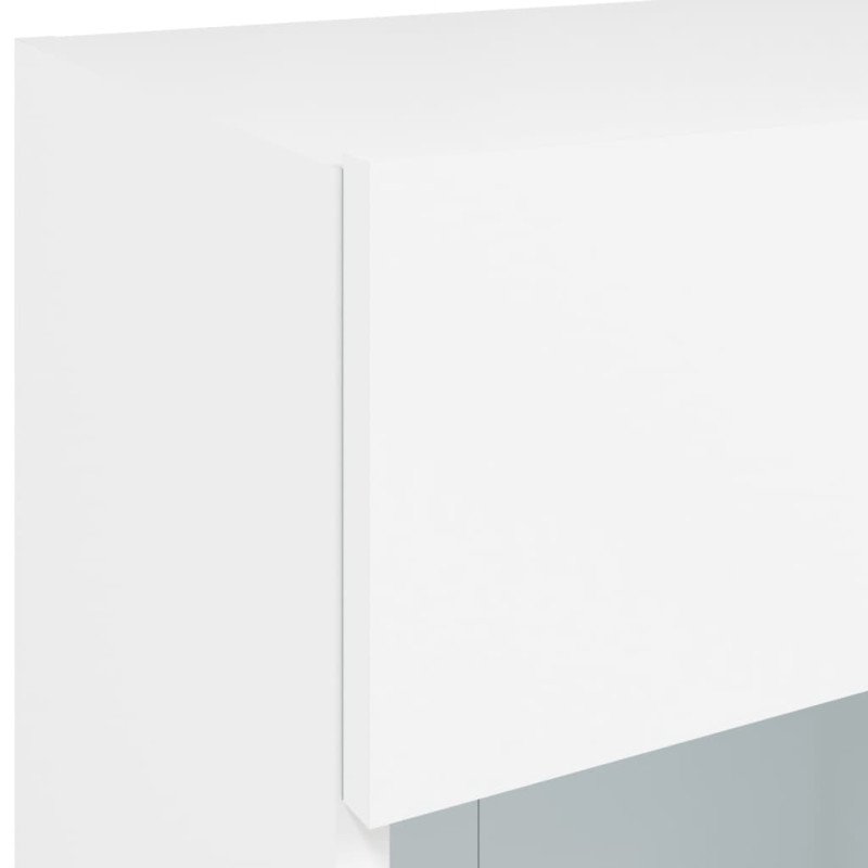 vidaXL TV nástenné skrinky s LED svetlami 2 ks biele 40x30x60,5 cm