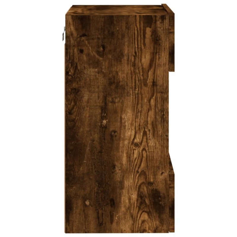 vidaXL TV nástenné skrinky s LED svetlami 2 ks dymový dub 40x30x60,5cm