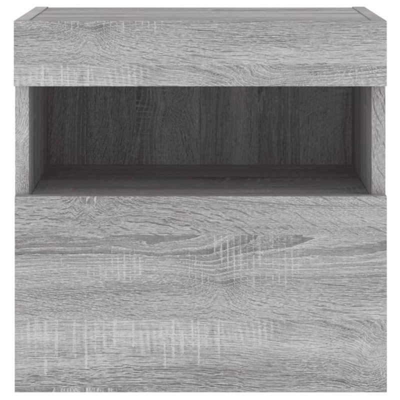 vidaXL TV nástenné skrinky s LED svetlami 2 ks sivé sonoma 40x30x40 cm