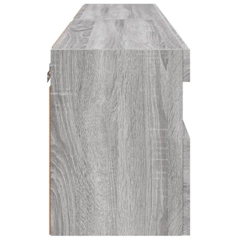 vidaXL TV nástenné skrinky s LED svetlami 2 ks sivé sonoma 60x30x40 cm