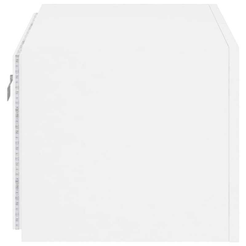 vidaXL TV nástenná skrinka s LED svetlami biela 60x35x31 cm