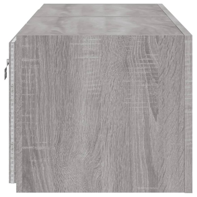 vidaXL TV nástenné skrinky s LED svetlami 2 ks sivé sonoma 60x35x31 cm