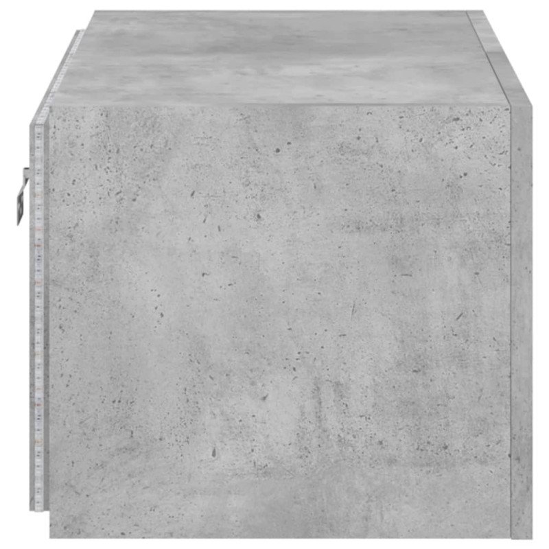 vidaXL TV nástenná skrinka s LED svetlami betónovo sivá 60x35x31 cm