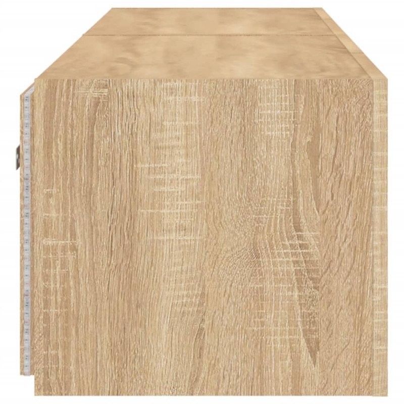 vidaXL TV nástenné skrinky s LED svetlami 2 ks dub sonoma 80x35x31 cm