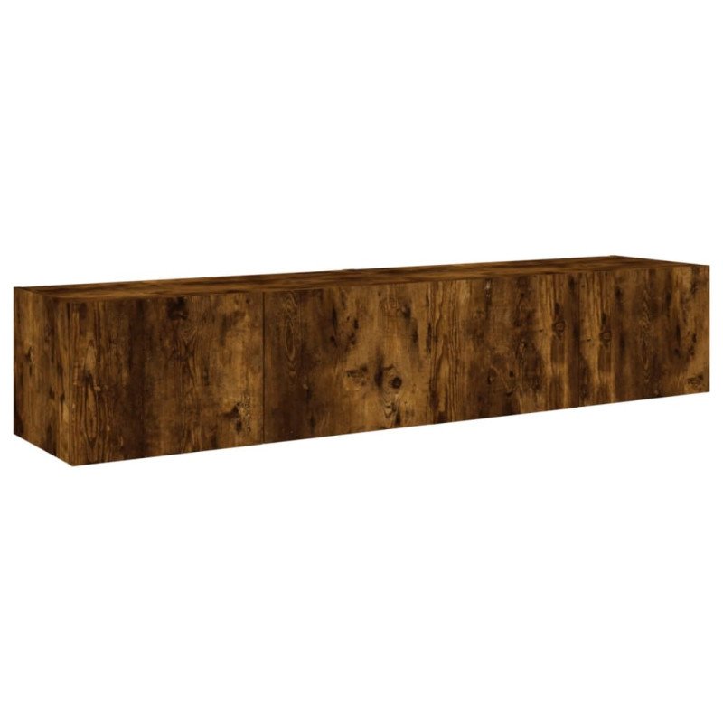 vidaXL TV nástenné skrinky s LED svetlami 2 ks dymový dub 80x35x31 cm