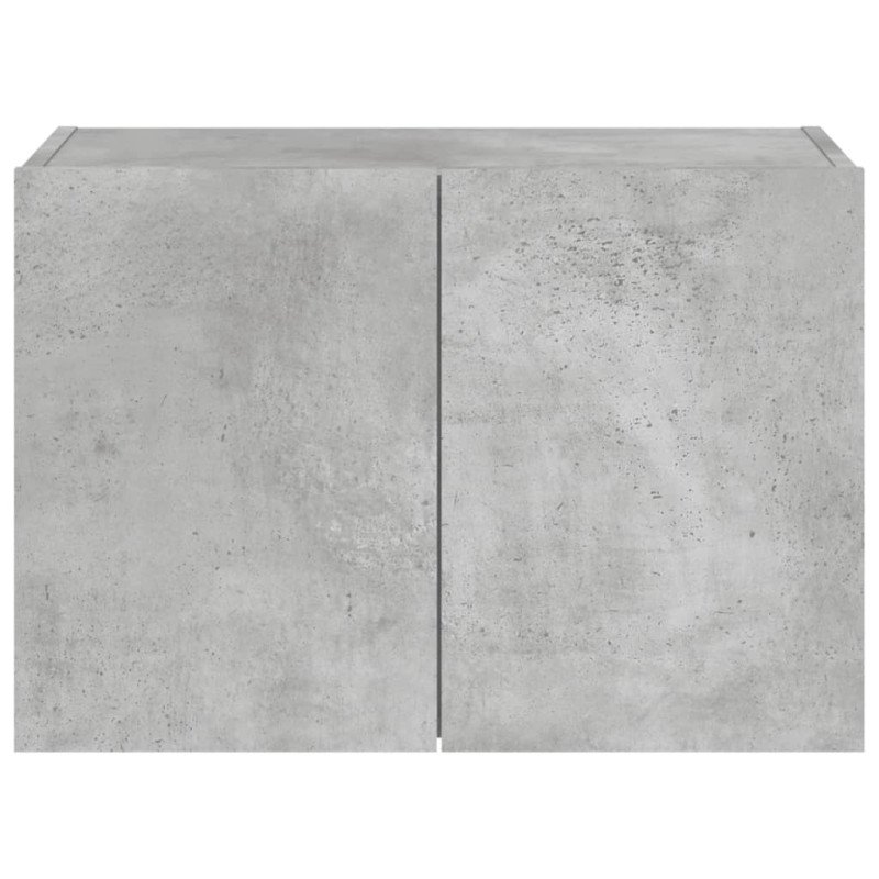 vidaXL TV nástenná skrinka s LED svetlami betónovo sivá 60x35x41 cm