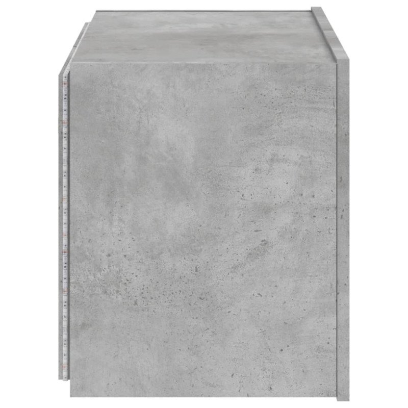 vidaXL TV nástenná skrinka s LED svetlami betónovo sivá 60x35x41 cm